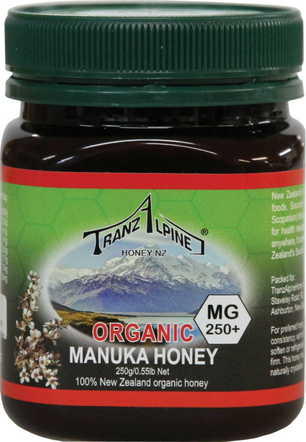 Tranz Alpine Bio Manuka Honig 250+ (250g) Brotaufstriche