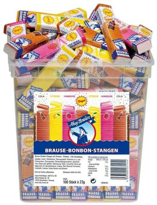 Ahoj-Brause Brause-Bonbon Stangen (100 St.) Süßigkeiten