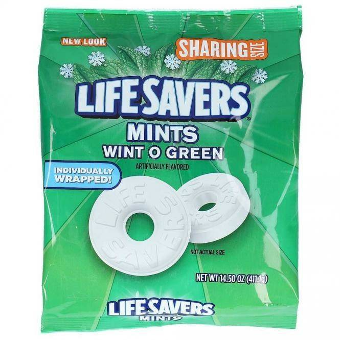 Wrigley's Life Savers Mints Wint O Green Pastillen (411,1g) Süßigkeiten